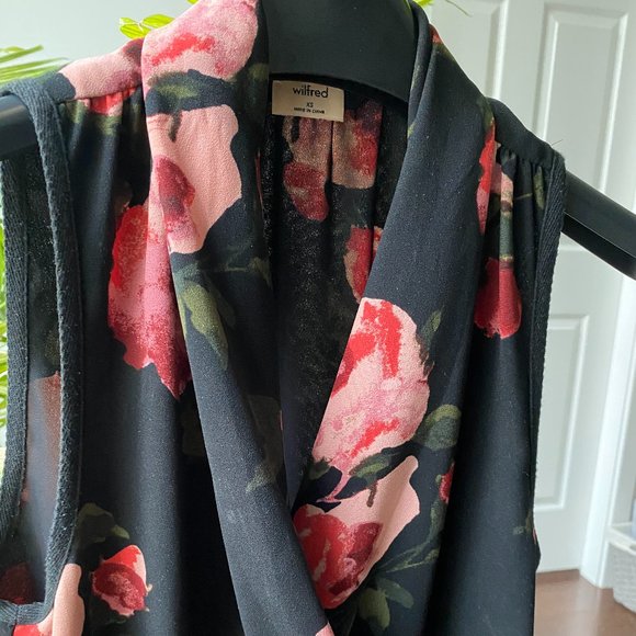 Aritzia Wilfred Sabine Floral Faux-Wrap Mini Dress - Picture 3 of 4